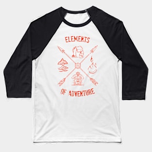 Elements of Adventure - orange Baseball T-Shirt